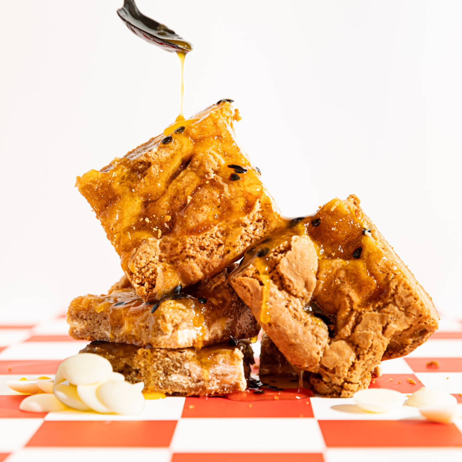 Peach and Passionfruit Blondie - 3 Slices